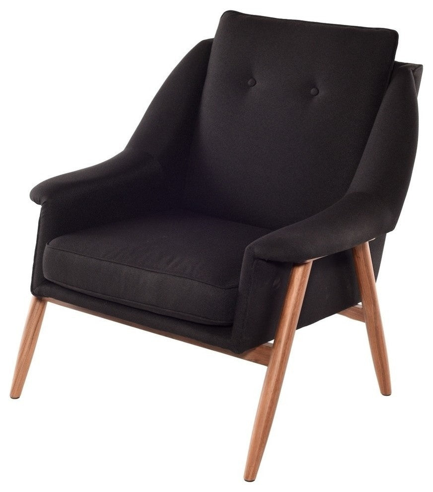 Grace Black Occassional Chair in Walnut by Nuevo