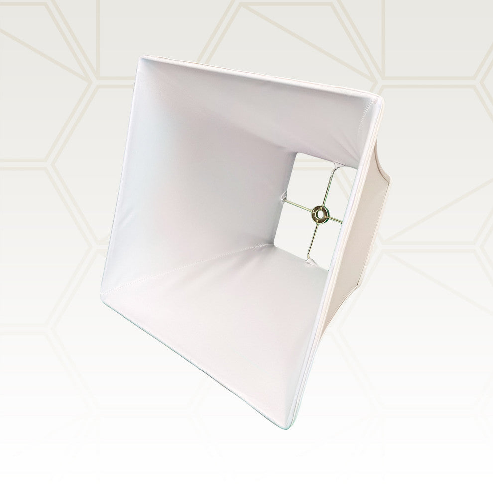 Royal Designs Square Bell Lamp Shade, White, 6x12x10.5, Single