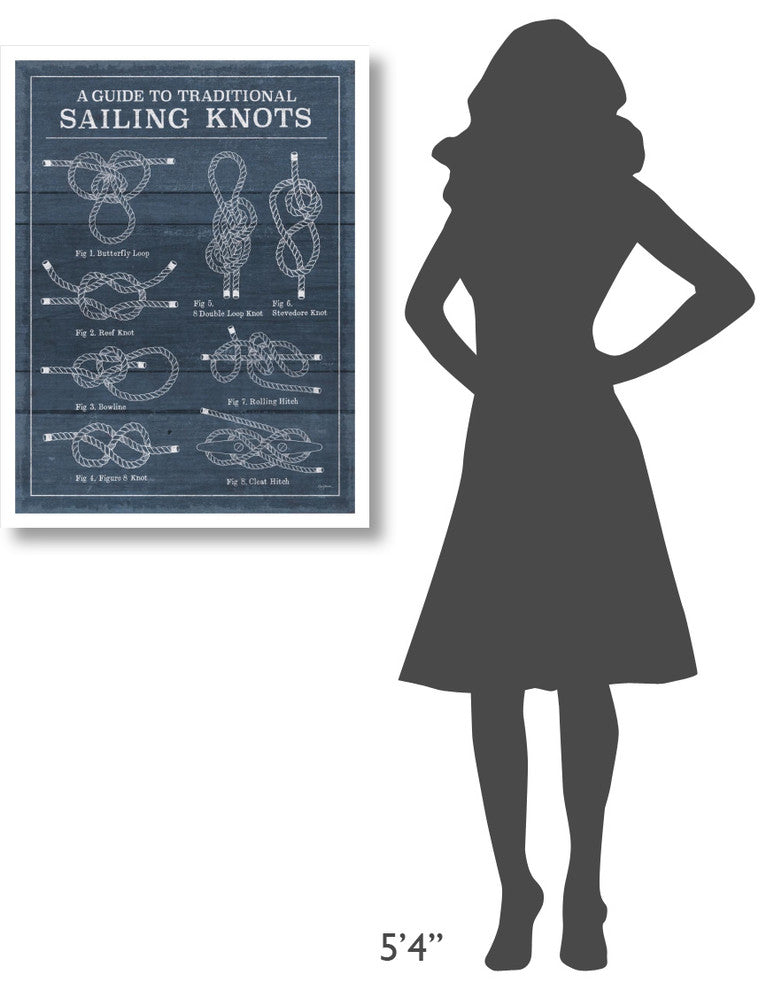"Vintage Sailing Knots I" Digital Paper Print by Mary Urban, 26"x34"