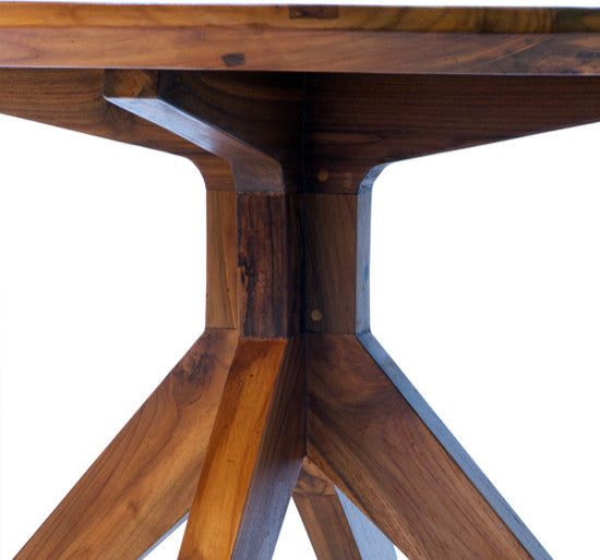Fontane Dining Table 48", Reclaimed Teak Wood
