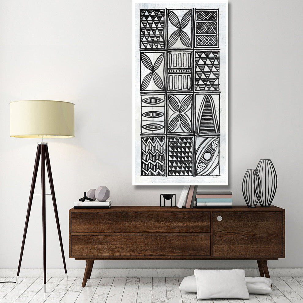 "Patterns of the Amazon V BW" Digital Paper Print by Kathrine Lovell, 38"x74"