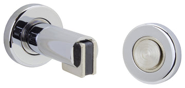 Modern Door Stop/Holder and Magnetic Catch, Polished Chrome