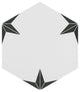 Stella Hex Porcelain Floor and Wall Tile Sample, White