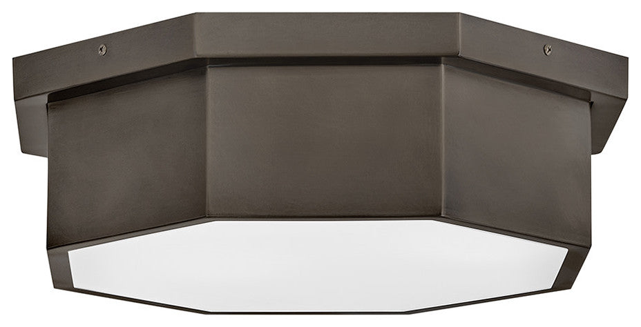 Hinkley Facet Medium Flush Mount, Black Oxide