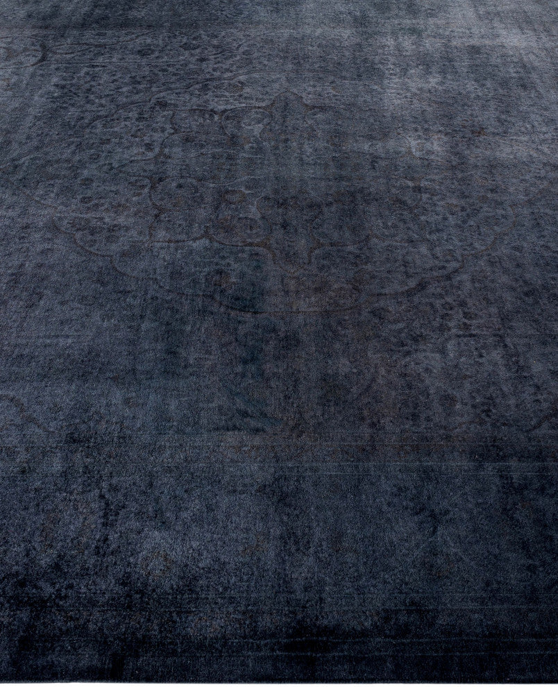 Overdyed One-of-a-Kind Hand-Knotted Area Rug Black, 8' 1" x 10' 4"