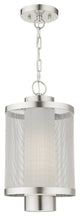 Livex Lighting Nottingham 1 Light Brushed Nickel Large Outdoor Pendant Lantern