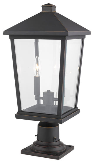 Z-Lite 568PHBR-533PM Beacon 2 Light 22" Tall Outdoor Pier Mount - Oil Rubbed