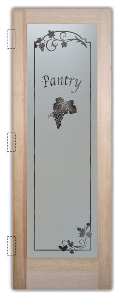 Pantry Door - Grape Cluster Grape Ivy - Douglas Fir (stain grade) - 24" x...