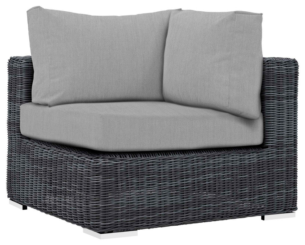 Summon Outdoor Patio Sunbrella Corner Canvas Gray