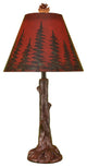 Burnt Red Tree Trunk Table Lamp
