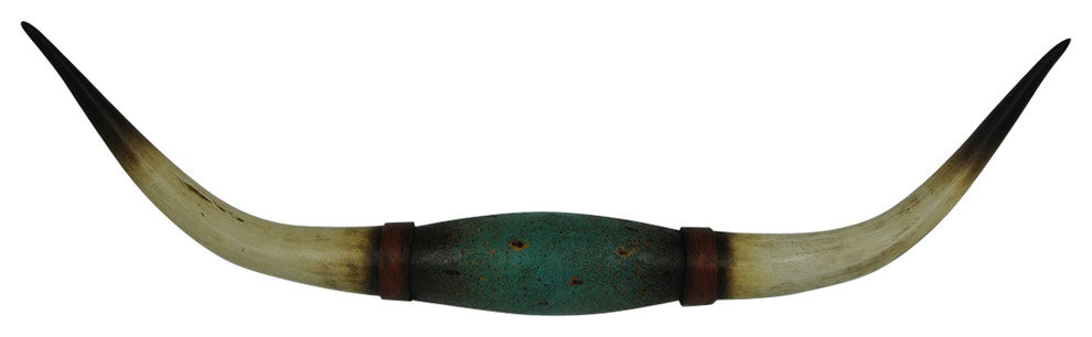 Teal Faux Longhorn Wall Sculpture