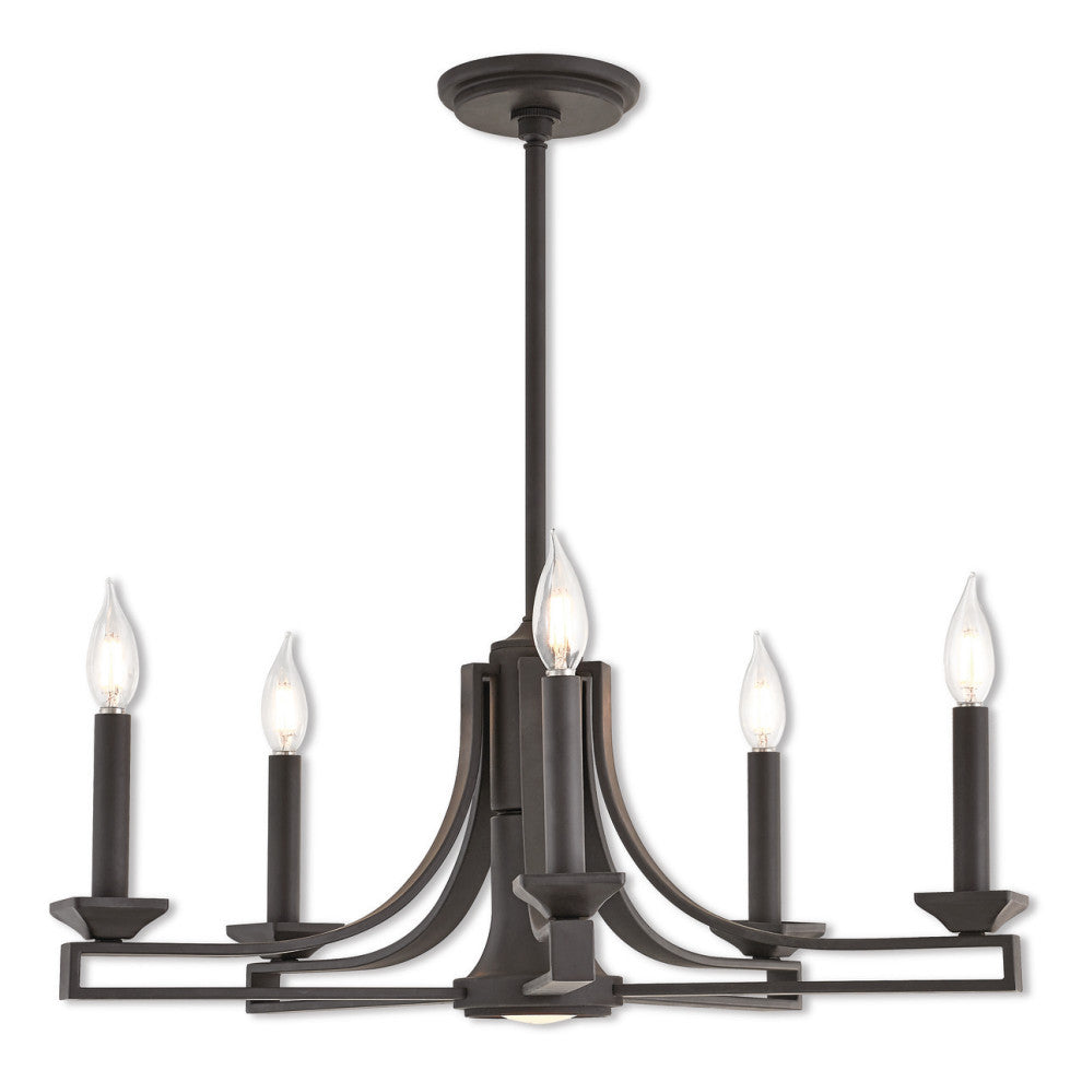 Livex 40055-07 6-Light Chandelier, Bronze