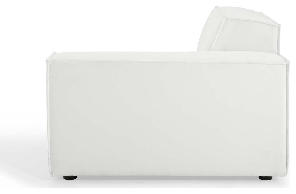 Modular Sectional Sofa Set, White, Fabric, Modern, Lounge Hotel Hospitality