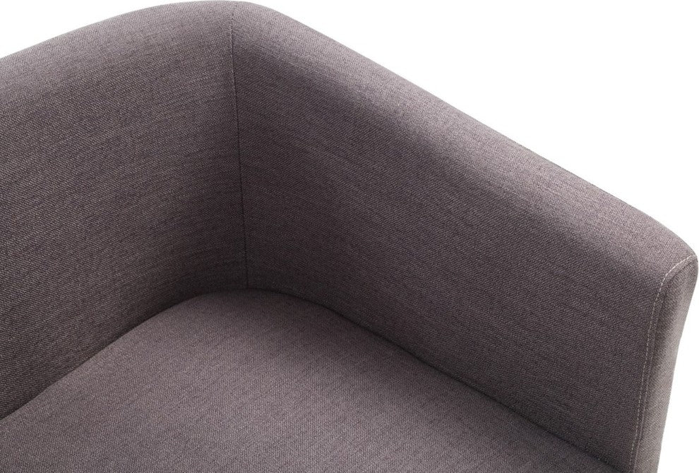 Modrest Yukon Modern Gray Fabric & Antique Brass Dining Chair