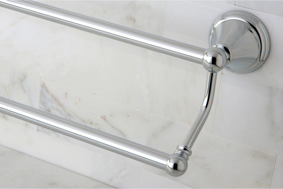 Kingston Brass 24" Dual Towel Bar, Polished Chrome
