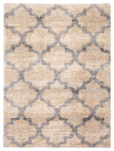 Moroccan Trellis Shag Rug, Tan, 5'3"x7'3"