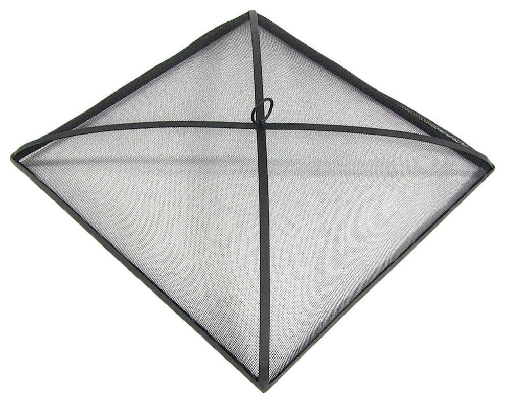 Sunnydaze 31" Heavy-Duty Steel Square Mesh Fire Pit Spark Screen Cover