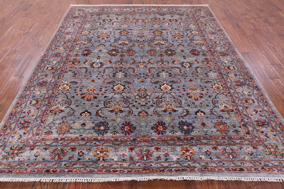 8' 1" X 9' 8" Hand Knotted Persian Tabriz Wool Rug - Q12908