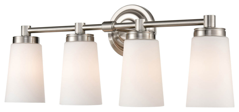 Sheffield Vanity Wall Sconce 4 Light, Brushed Nickel