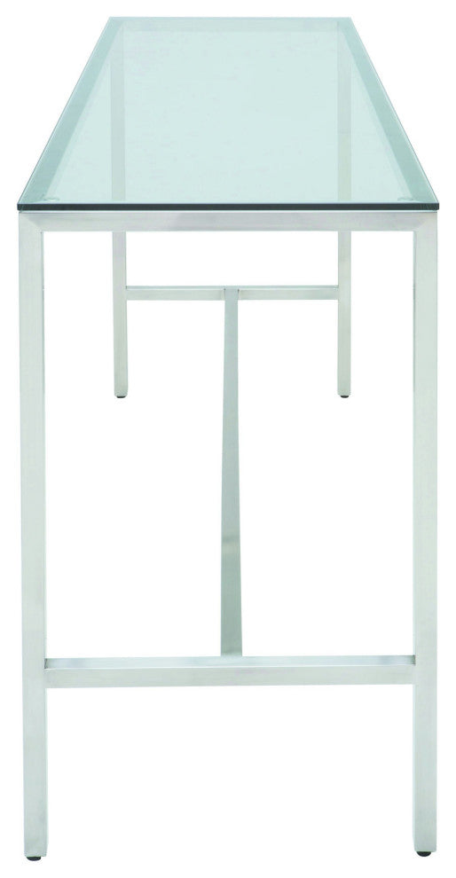 Verona 72" Stainless Steel Island, Top: Glass, Counter Height