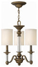 Sussex English Bronze 3 Light Small Single Tier