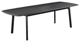 Holland Extendable Rectangle 98 Dining Table in Black Brushed Oak