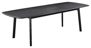 Holland Extendable Rectangle 98 Dining Table in Black Brushed Oak