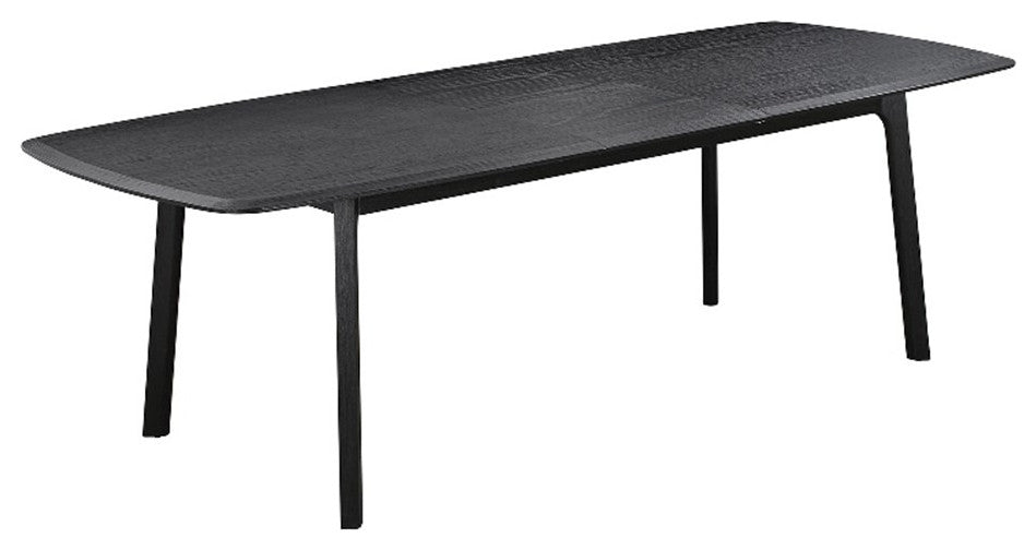 Holland Extendable Rectangle 98 Dining Table in Black Brushed Oak