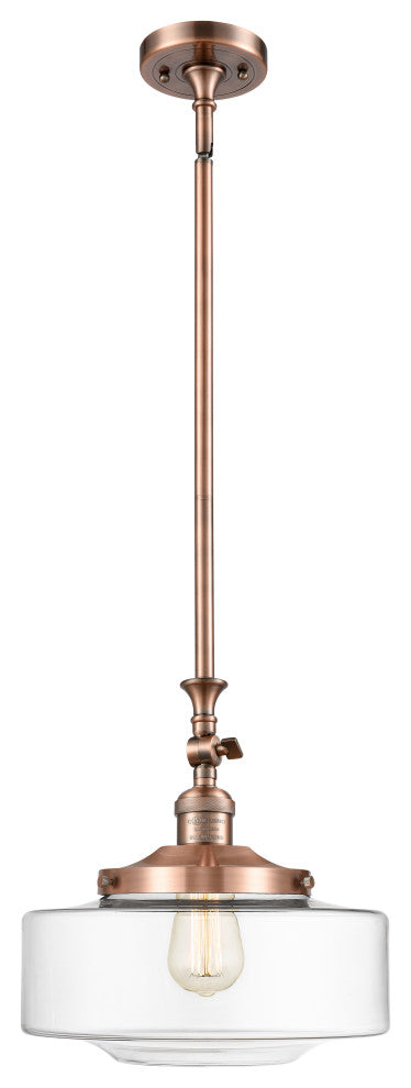Innovations 206-AC-G692-12-LED Bridgeton 1 Light Mini Pendant, Antique Copper