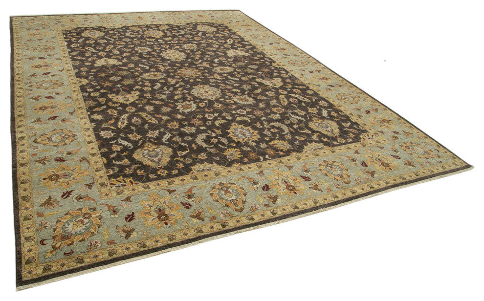 Rug N Carpet - Handwoven Oriental 12' 0" x 15' 3" Large Oushak Area Rug