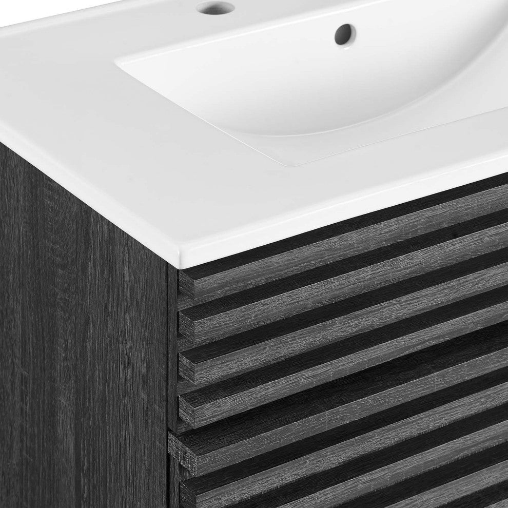 Render 30" Bathroom Vanity Cabinet, Charcaol White