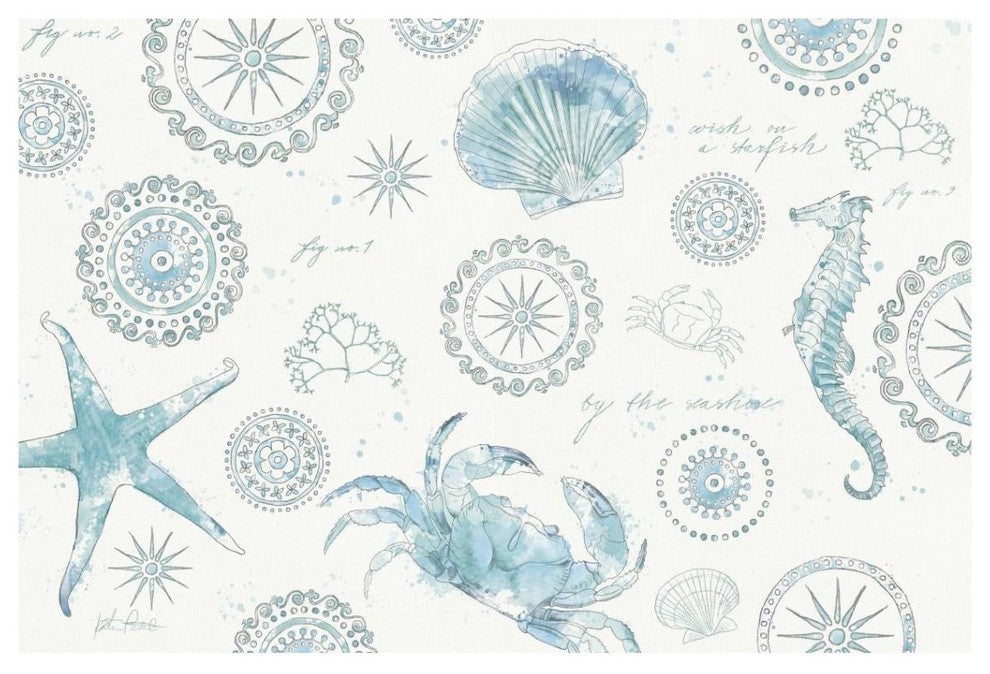 "Coastal Splash V" Digital Paper Print by Katie Pertiet, 38"x26"