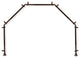 Aldo 13/16" 5-Sided Bay Window Curtain Rod, Cocoa