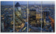 "London Skyline at Sunset" Canvas Print, 4 Panels
