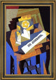 Juan Gris Newspaper and Fruit Dish - 18" x 27" Framed Premium Canvas Print