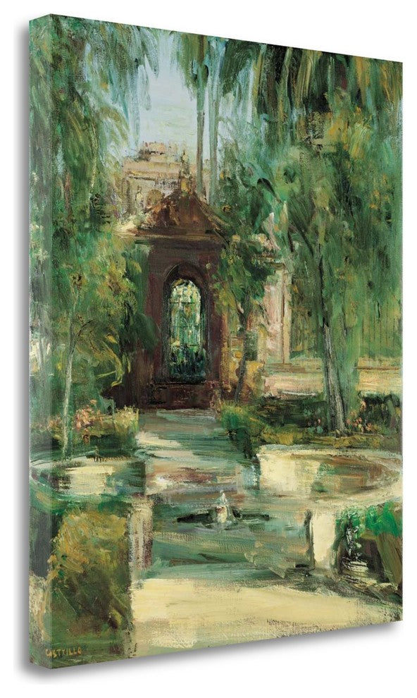 "Fuentes Y Jardines" By Jose Luis Castrillo, Giclee Print on Gallery Wrap Canvas