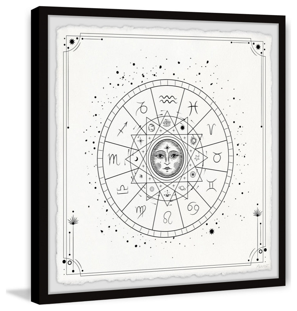 "Horoscope Circle" Framed Painting Print, 18x18