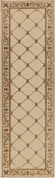 Orleans Traditional Border Area Rug, Ivory, 2'3' X 7'3'