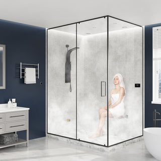 2 x 7.5kW QuickStart Steam Bath Generator With Dual Aroma Pump, Brushed Nickel