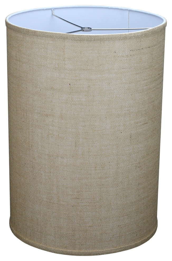 Fenchel Shades 14"x14"x20" Spider Attachment Drum Lamp Shade, Burlap Natur