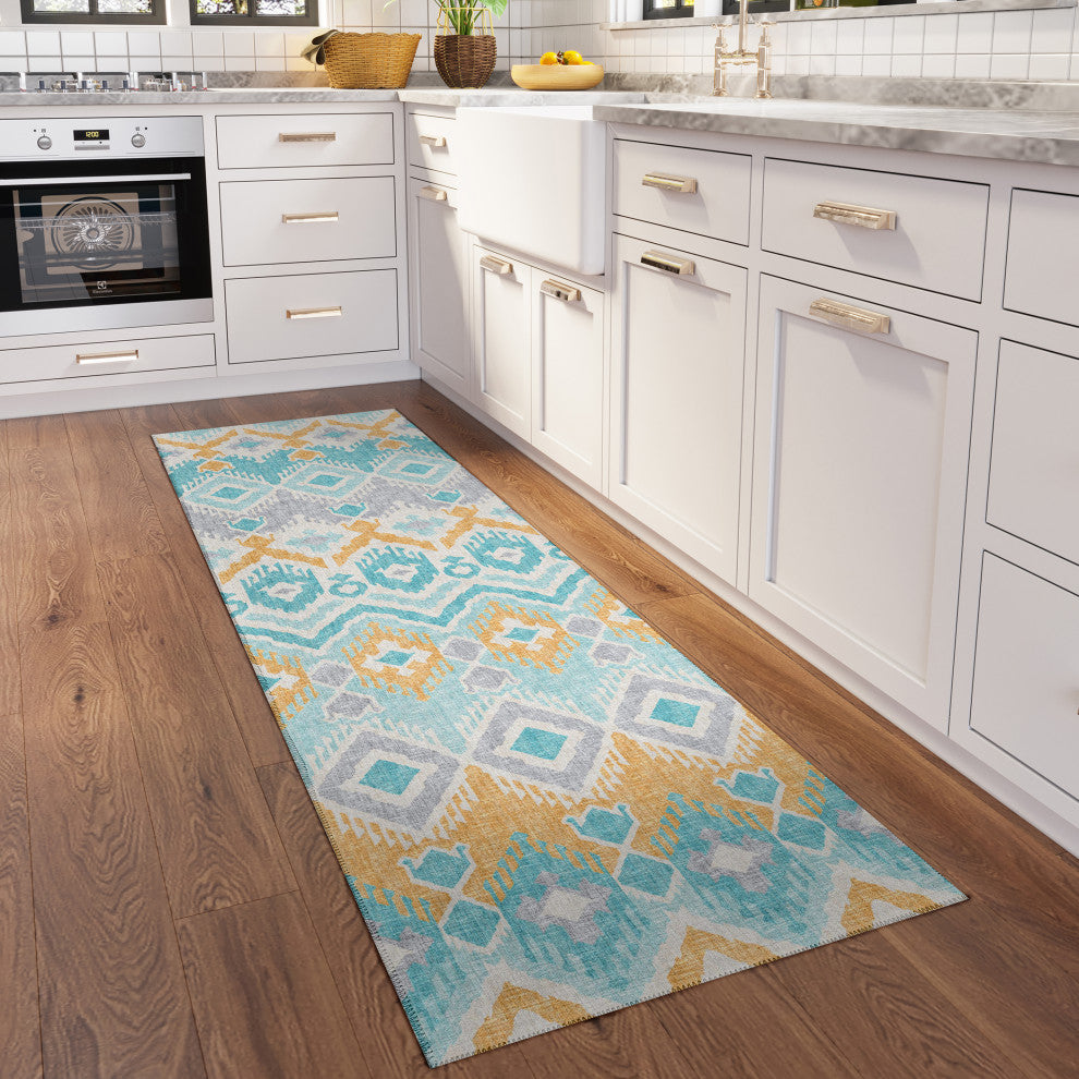 Indoor/Outdoor Sedona SN2 Spa Machine Washable 2'3" x 7'6" Runner Rug