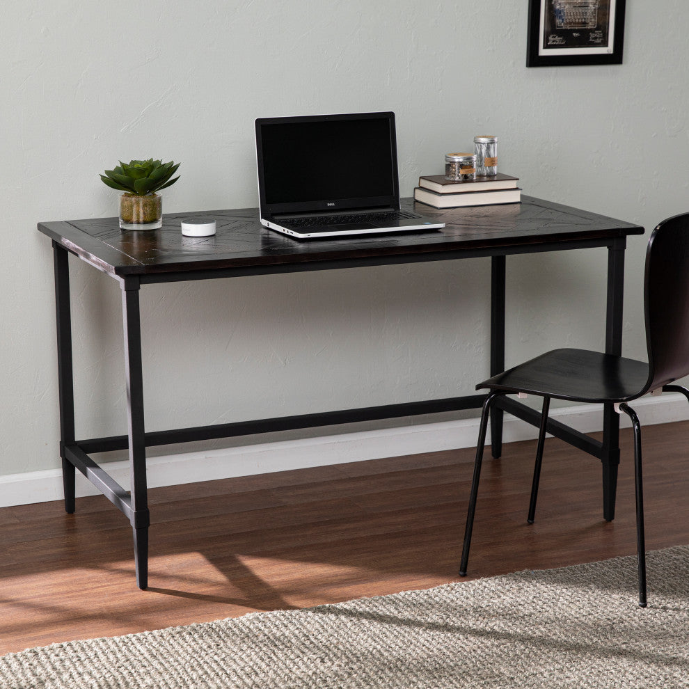 Elle Reclaimed Wood Desk, Black