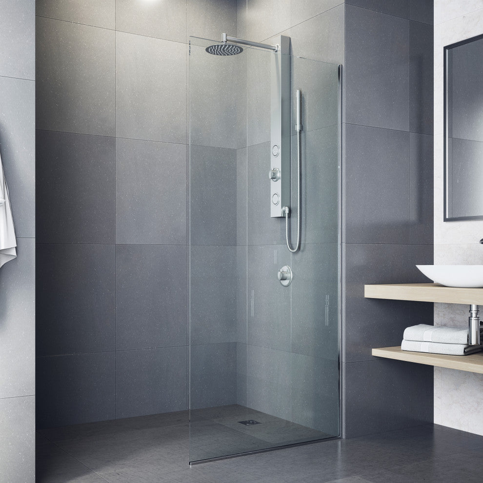 Gardenia 39" H x 4" W 2-Jet Retro Shower Panel with Round Shower Head, Stainless Steel