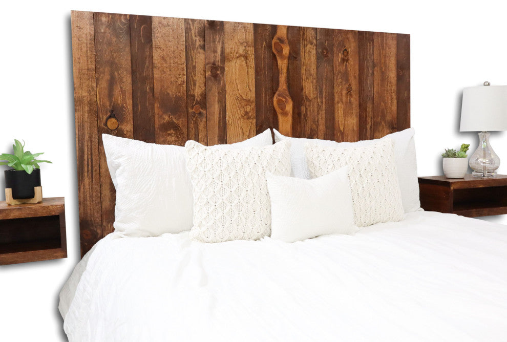Handcrafted Headboard, Leaner Style, Foxy Brown, Queen