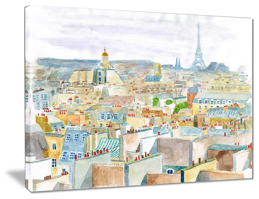 "City of Paris" Canvas Print, 20"x12"
