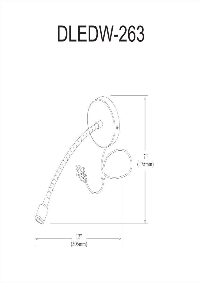 Bassett LED Wall Lamp, Silver
