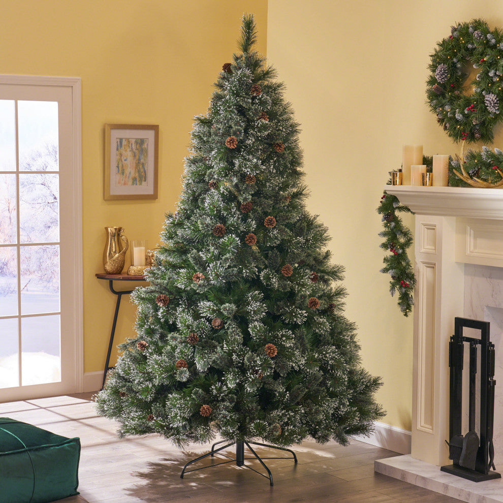 9' Cashmere and Mixed Spruce Artificial Christmas Tree, Unlit