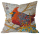 Elizabeth St Hilaire Nelson Cardinal On White Outdoor Throw Pillow, 18x18x5