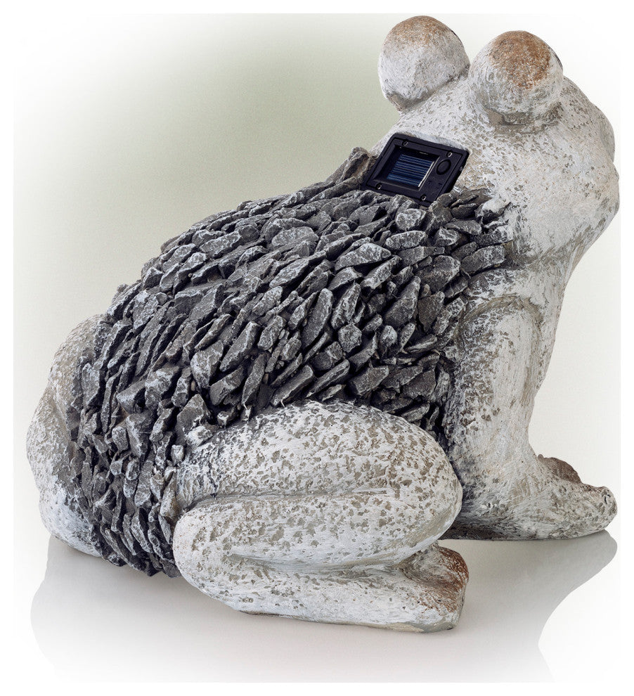 Solar Frog Statue, 12"
