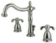 Kingston Brass Widespread Bathroom Faucet With Retail Pop-Up, Polished Chrome